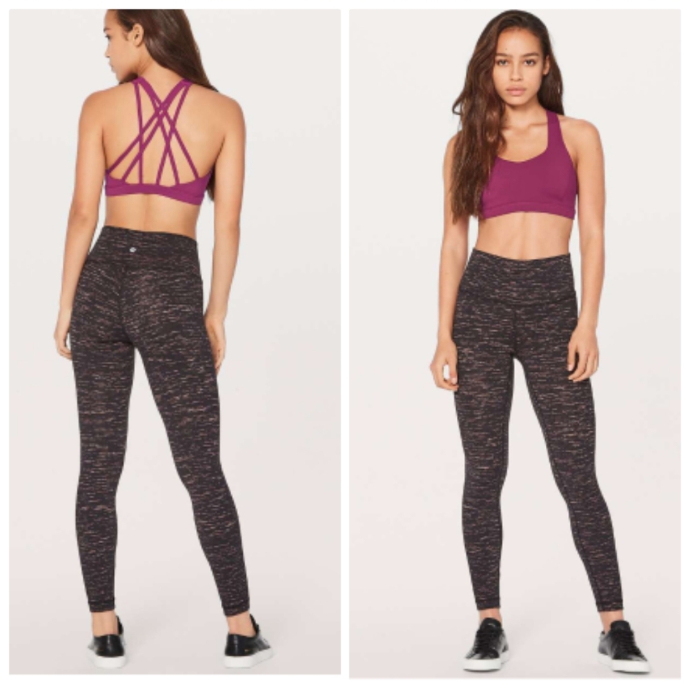 Lululemon Wunder Under Hi-Rise 7/8 Tight Leggings Warp Orange Electric Coral 6